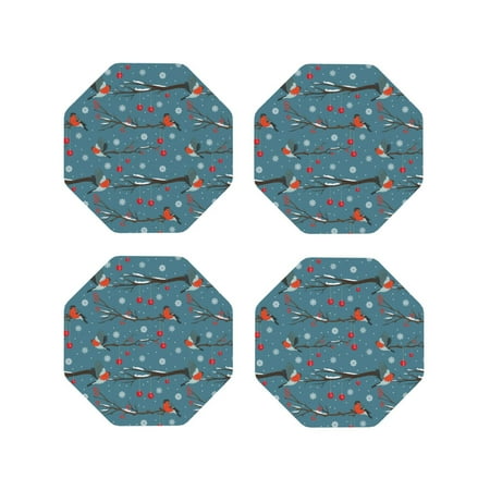 Yiaed Bullfinches Branches And Balls Print Leather Coasters for Drinks - Cup Coasters Coffee Table Kitchen Table Bar Home & Office Gifts Handmade Drink Coasters-Octagon
Yiaed Bullfinches Branches And Balls Print Leather Coasters for Drinks - Cup Coasters Coffee Table Kitchen Table Bar Home & Office Gifts Handmade Drink Coasters-Octagon