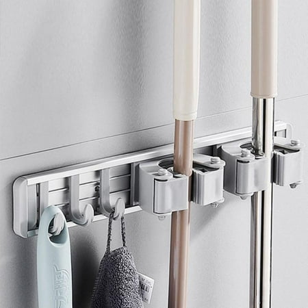 Mop Hanging Rack Bathroom Mop Organizer Holder Hooks Wall-mounted Broom Clip Kitchen Balcony Sundries Storage Stand
Mop Hanging Rack Bathroom Mop Organizer Holder Hooks Wall-mounted Broom Clip Kitchen Balcony Sundries Storage Stand