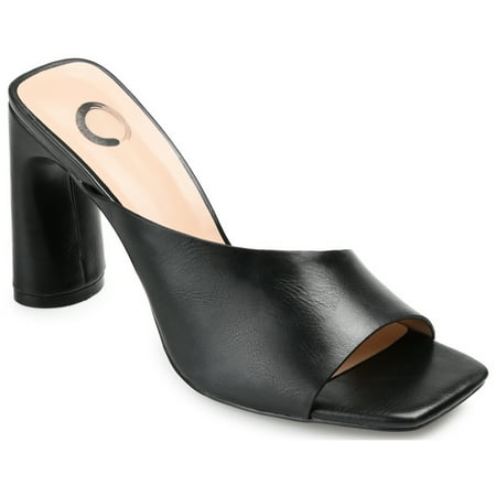 Journee Collection Womens Dola Open Square Toe D Orsay Block Heel Sandals
