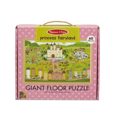 Melissa & Doug Natural Play Giant Floor Puzzle: Princess Fairyland (60 Pieces)
