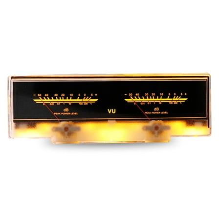 VU Meter 2 Pointer Amplifier Board DB Sound Level Indicator White Yellow Light