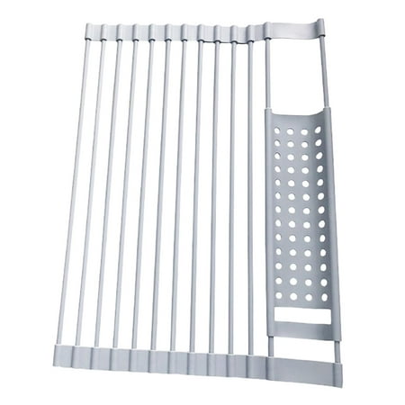 Foldable Roll up Dish Drying Rack Portable Bowl Plate Drainer Storage Organizer Over The Sink Rack Mat for Kitchen Counter Vegetables Fruits Light Gray L
Foldable Roll up Dish Drying Rack Portable Bowl Plate Drainer Storage Organizer Over The Sink Rack Mat for Kitchen Counter Vegetables Fruits Light Gray L