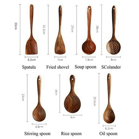 8Pcs Teak Tableware Spoon Colander Long Handle Spoon Wooden Non-Stick Special Spatula Kitchen Tool Set
8Pcs Teak Tableware Spoon Colander Long Handle Spoon Wooden Non-Stick Special Spatula Kitchen Tool Set