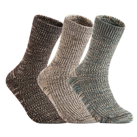 Lian LifeStyle Women s 3 Pairs Pack Soft Wool Blend Crew Socks Size 6-10