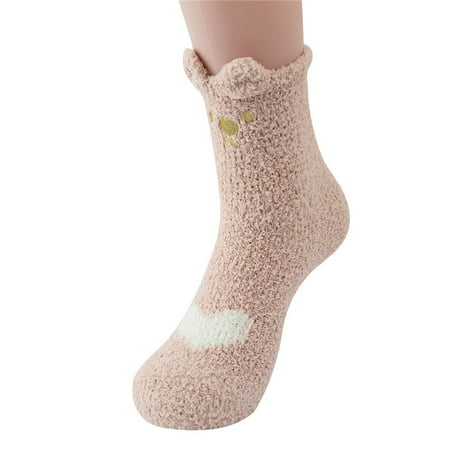 Women Fashion Coral Fleece Socks Cat Mid Tube Warm Socks Cartoon Thickening Sleep Socks Socks with Balls on The Back for Women
Women Fashion Coral Fleece Socks Cat Mid Tube Warm Socks Cartoon Thickening Sleep Socks Socks with Balls on The Back for Women