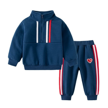 KYAIGUO Baby to Kids Boys Sweatshirt Outfits Pullover Sweater Tops Jogger Sweatpants Set 2 Pcs Outfits Fall Winter Clothing Padded Thickened Tracksuit for 1-7Y
KYAIGUO Baby to Kids Boys Sweatshirt Outfits Pullover Sweater Tops Jogger Sweatpants Set 2 Pcs Outfits Fall Winter Clothing Padded Thickened Tracksuit for 1-7Y