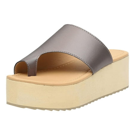 Platform Womens Slip On Flip Flops Ring Toe Summer Open Toe Orthopedic Gladiator Flat Sandals with Arch Support Comfy Sandals for Women
Platform Womens Slip On Flip Flops Ring Toe Summer Open Toe Orthopedic Gladiator Flat Sandals with Arch Support Comfy Sandals for Women
