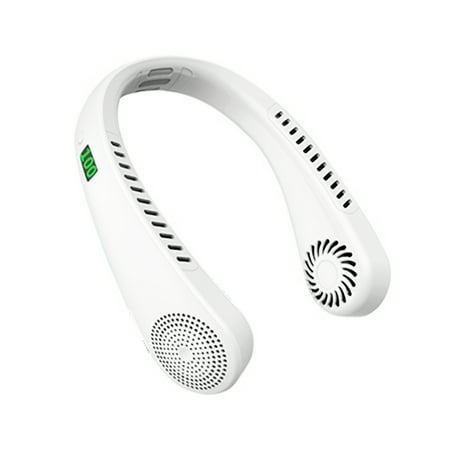 OWSOO Portable Neck Fan Hands Free Bladeless Neck Fan 360° Cooling Hanging Fan Usb Rechargeable Neck Fan