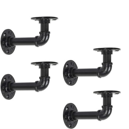 NEX Set of 4 Industrial Rustic DIY Wall Shelves Brackets Pipe Shelf Brackets Black
NEX Set of 4 Industrial Rustic DIY Wall Shelves Brackets Pipe Shelf Brackets Black