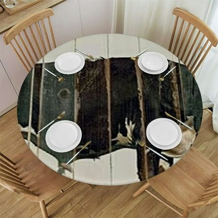 Sheronv Cow Round Table Cover Stain Resistant Washable Indoor Outdoor Tablecloth Kitchen Dining Wedding Parties Elastic Edge 100% Polyester Fiber 46-50
Sheronv Cow Round Table Cover Stain Resistant Washable Indoor Outdoor Tablecloth Kitchen Dining Wedding Parties Elastic Edge 100% Polyester Fiber 46-50
