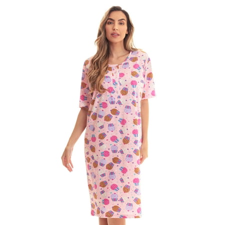 Just Love Short Sleeve Nightgown Sleep Dress for Women (2X Pink - Cupcake Pop)
Just Love Short Sleeve Nightgown Sleep Dress for Women (2X Pink - Cupcake Pop)