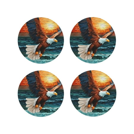 Fuzoiu Textured Bald Eagle Print Leather Coasters Set Drink Coasters Set of 4 for Tabletop Protection Durable PVC Coasters Home Décor and Housewarming Gift-Round Shape
Fuzoiu Textured Bald Eagle Print Leather Coasters Set Drink Coasters Set of 4 for Tabletop Protection Durable PVC Coasters Home Décor and Housewarming Gift-Round Shape