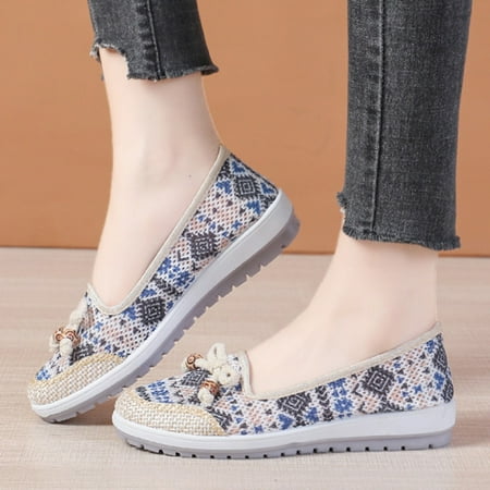 HIBRO Womens Shoes Ethnic Style Casual Shoes Flat Heel Soft Sole Hollow Breathable Bow Casual Shoes
HIBRO Womens Shoes Ethnic Style Casual Shoes Flat Heel Soft Sole Hollow Breathable Bow Casual Shoes