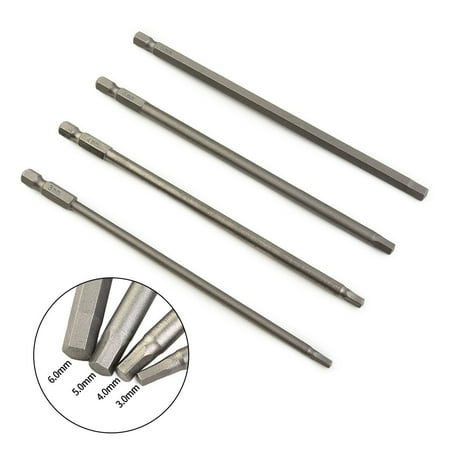 Fule 4pcs 1/4 Hex Shank Magnetic Head Screw Driver 150mm Screwdriver Bits 3/4/5/6mm
Fule 4pcs 1/4 Hex Shank Magnetic Head Screw Driver 150mm Screwdriver Bits 3/4/5/6mm