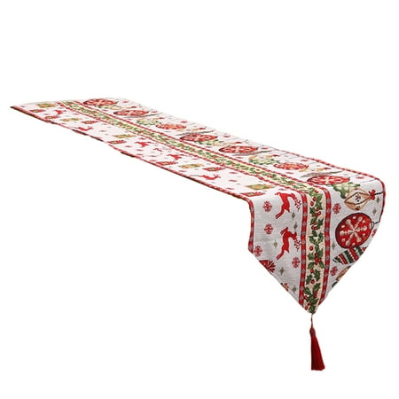 UDIYO Christmas Table Runner Seasonal with Tassels Thicker Washable Anti-shrink Scene Layout Knitted Fabric Xmas Themed Print Winter Dining Table Cloth for Kitchen
UDIYO Christmas Table Runner Seasonal with Tassels Thicker Washable Anti-shrink Scene Layout Knitted Fabric Xmas Themed Print Winter Dining Table Cloth for Kitchen
