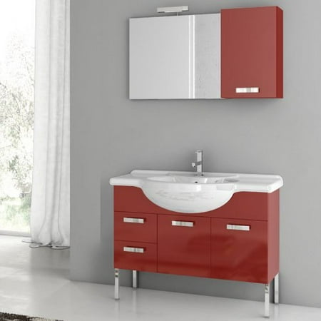 ACF by Nameeks ACF PH04-GR Phinex 39-in. Single Bathroom Vanity Set - Glossy Red