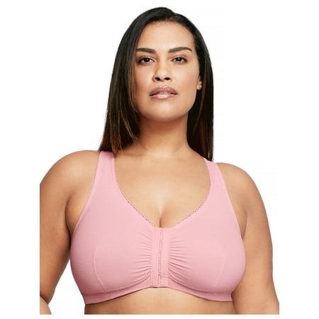 Glamorise Full Figure Plus Size Front-Closure Cotton T-Back Comfort Bra Wirefree #1908
Glamorise Full Figure Plus Size Front-Closure Cotton T-Back Comfort Bra Wirefree #1908