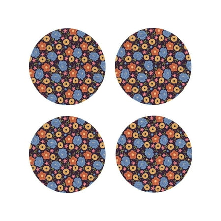 Junzan Leaves Flower Print Coasters for Drinks - Leather Coasters Set of 4 for Coffee Table for Housewarming/Kitchen/Bar/Decor-Round Shape
Junzan Leaves Flower Print Coasters for Drinks - Leather Coasters Set of 4 for Coffee Table for Housewarming/Kitchen/Bar/Decor-Round Shape