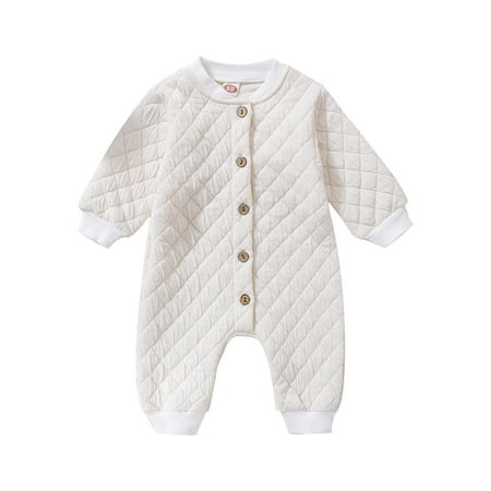 Fsqjgq Baby Boy Summer Outfits Toddler Girls Boys Winter Long Sleeve Jumpsuit Solid Colored Rhomb Outwear for Kids Romper Shorts for Baby Boy Cotton Blend White 70
Fsqjgq Baby Boy Summer Outfits Toddler Girls Boys Winter Long Sleeve Jumpsuit Solid Colored Rhomb Outwear for Kids Romper Shorts for Baby Boy Cotton Blend White 70