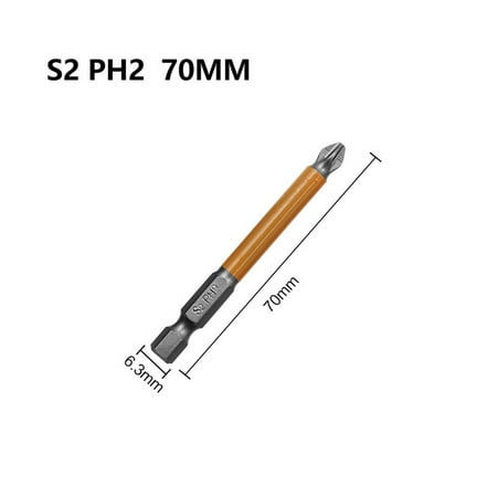 Hex Shank Magnetic Anti Slip Long Reach Electric Screwdriver 25-150mm Bits PH2