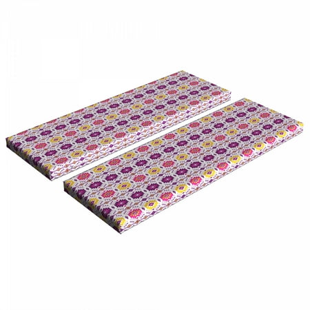 Guatemalan Bench Cushion Set of 2 Tribal Ornamental Vintage Aztec Diagonal Boho Motif Standard Size Foam Pad and Decorative Cover Purple Yellow White by Ambesonne
Guatemalan Bench Cushion Set of 2 Tribal Ornamental Vintage Aztec Diagonal Boho Motif Standard Size Foam Pad and Decorative Cover Purple Yellow White by Ambesonne