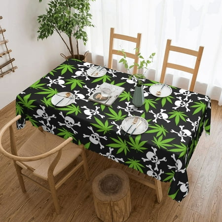 Tablecloth Marijuana With Skull Table Cloth For Rectangle Tables Waterproof Resistant Picnic Table Covers For Kitchen Dining/Party(54x72in)
Tablecloth Marijuana With Skull Table Cloth For Rectangle Tables Waterproof Resistant Picnic Table Covers For Kitchen Dining/Party(54x72in)