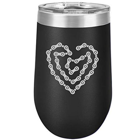 16 oz Double Wall Vacuum Insulated Stainless Steel Stemless Wine Tumbler Glass Coffee Travel Mug With Lid Heart Love Bike Chain (Black)
16 oz Double Wall Vacuum Insulated Stainless Steel Stemless Wine Tumbler Glass Coffee Travel Mug With Lid Heart Love Bike Chain (Black)