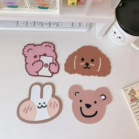 Silicone Rubber Coaster Cartoon Animal Coaster Cup Mat for Drinks Durable Non-Slip Hot Pads Protection Furniture Damage for Home and Kitchen Use 4 Pack
Silicone Rubber Coaster Cartoon Animal Coaster Cup Mat for Drinks Durable Non-Slip Hot Pads Protection Furniture Damage for Home and Kitchen Use 4 Pack