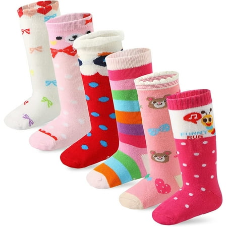 6 Pairs Toddler Girl Knee High Socks. Baby Socks Girl School Socks Anti Slip for Kids Girl
6 Pairs Toddler Girl Knee High Socks. Baby Socks Girl School Socks Anti Slip for Kids Girl