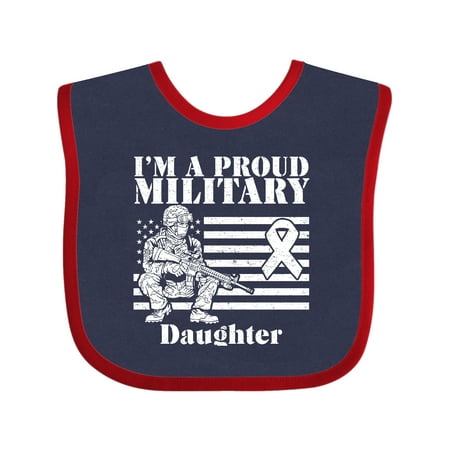 Inktastic Proud Military Daughter Red Friday Gift Baby Girl Bib