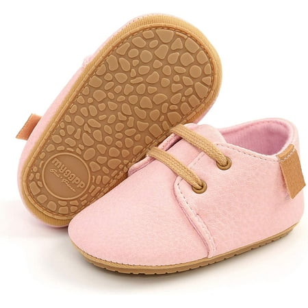 Baby Boys Girls Sneakers Anti-Slip Oxford Loafer Flats Infant Toddler PU Leather Soft Sole Baby Shoes