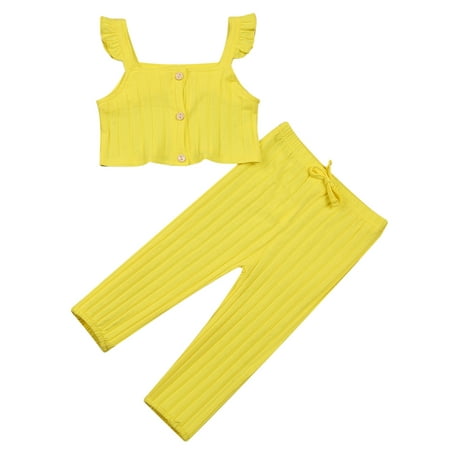 Dewadbow Toddler Baby Girl Sleeveless Tank Top Button Shirts Leggings Pants 
Dewadbow Toddler Baby Girl Sleeveless Tank Top Button Shirts Leggings Pants