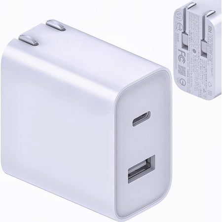 USB C Dual Port Wall Charger Mi 33W SonicCharge High Speed Charger 2 Output Ports: USB Type-C and USB-A Foldable Plug Portable & Compatible with Samsung Galaxy Series Z Fold Switch
USB C Dual Port Wall Charger Mi 33W SonicCharge High Speed Charger 2 Output Ports: USB Type-C and USB-A Foldable Plug Portable & Compatible with Samsung Galaxy Series Z Fold Switch