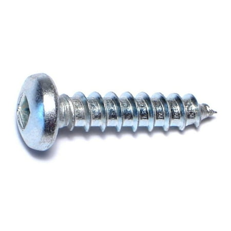 #12 x 1 Zinc Plated Steel Square Drive Pan Head Sheet Metal Screws