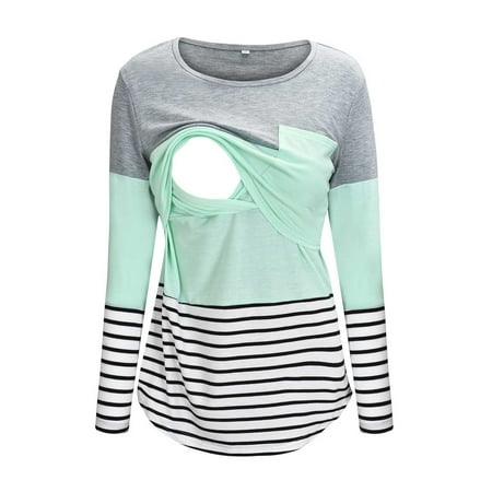 Taqqpue Womens Maternity Nursing Tops Long Sleeve Round Neck Maternity Breastfeeding Tee Shirts Double Layer Pregnancy Blouses Top Postpartum Maternity Shirts Summer Maternity Clothes
Taqqpue Womens Maternity Nursing Tops Long Sleeve Round Neck Maternity Breastfeeding Tee Shirts Double Layer Pregnancy Blouses Top Postpartum Maternity Shirts Summer Maternity Clothes