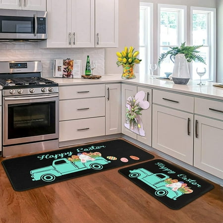 2 Pcs Easter Kitchen Rugs and Mats for Floor Non-Slip Backing Easter Eggs Bunny Mat Easter Outdoor Decorations Anti Fatigue Kitchen Rug Sets with Runner (17 x47.2 +17 x30 Easter 03)
2 Pcs Easter Kitchen Rugs and Mats for Floor Non-Slip Backing Easter Eggs Bunny Mat Easter Outdoor Decorations Anti Fatigue Kitchen Rug Sets with Runner (17 x47.2 +17 x30 Easter 03)