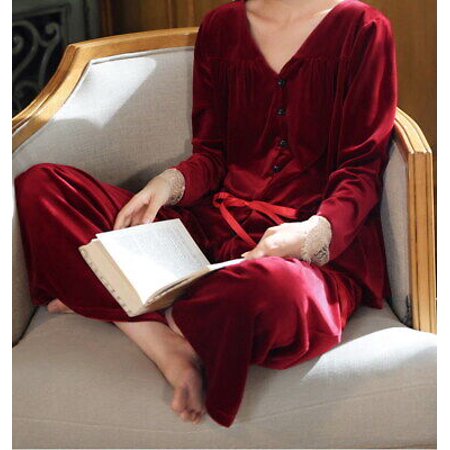 AYZM Women Sleep suit Velvet V neck Court Vintage Princess Pyjamas Sleepwear 16271 
AYZM Women Sleep suit Velvet V neck Court Vintage Princess Pyjamas Sleepwear 16271