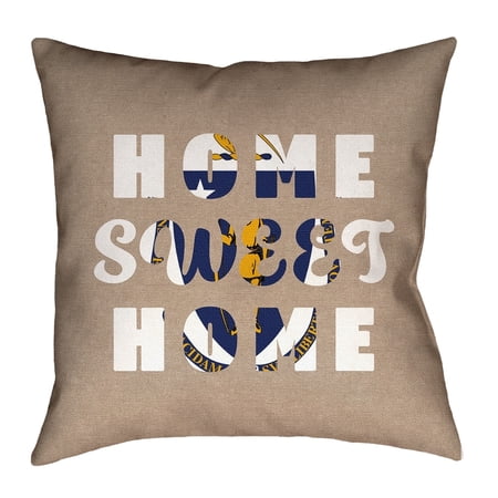 ArtVerse Katelyn Smith Home Sweet Massachusetts Pillow - Spun Polyester