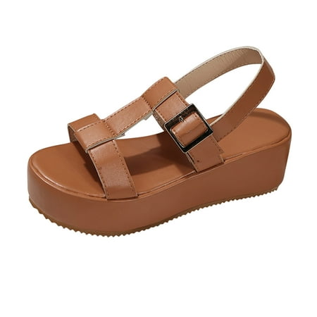 Youmylove Women Fashion Solid Color Leather Open Toe Open Toe Buckle Thick Sole Roman Sandals Summer Comfy Daily Simple Walking Footwears
Youmylove Women Fashion Solid Color Leather Open Toe Open Toe Buckle Thick Sole Roman Sandals Summer Comfy Daily Simple Walking Footwears