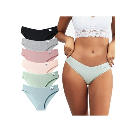 Buankoxy Women Girls Classic Stripe Cotton Underwear Comfortable Basic Female Low Rise Panties Pack of 6
Buankoxy Women Girls Classic Stripe Cotton Underwear Comfortable Basic Female Low Rise Panties Pack of 6