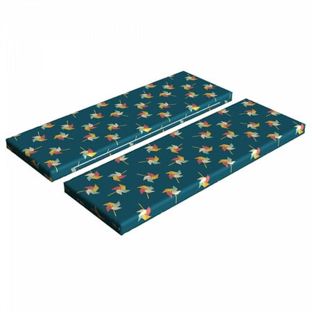 Pinwheel Bench Cushion Set of 2 Pinwheel in Graphic Pattern Playroom Summer Fun Plays Illustration Standard Size Foam Pad and Decorative Cover Multicolor by Ambesonne
Pinwheel Bench Cushion Set of 2 Pinwheel in Graphic Pattern Playroom Summer Fun Plays Illustration Standard Size Foam Pad and Decorative Cover Multicolor by Ambesonne