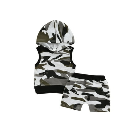 Jkerther Summer Newborn Kid Baby Boy Clothes Sleeveless Hooded Tops Shorts Outfits Set
Jkerther Summer Newborn Kid Baby Boy Clothes Sleeveless Hooded Tops Shorts Outfits Set