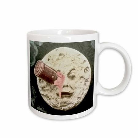 3dRose A Trip to the Moon (Hand Colored Muted) Ceramic Mug 15-ounce