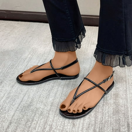 BONIXOOM Black Sandals Women Clearance Fall Slip-On None Casual Fashion Shoes for Women Black Size 4.5
BONIXOOM Black Sandals Women Clearance Fall Slip-On None Casual Fashion Shoes for Women Black Size 4.5