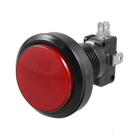 Arcade Game AC 250V 15A 36mm Dia Circular Push Button Red + Micro Switch