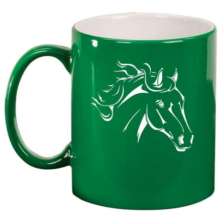 Horse Head Ceramic Coffee Mug Tea Cup Gift for Her Him Friend Coworker Wife Husband Horse Lover (11oz Green)
Horse Head Ceramic Coffee Mug Tea Cup Gift for Her Him Friend Coworker Wife Husband Horse Lover (11oz Green)