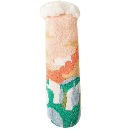BOOYOU Women Winter Faux Fleece Lined Slipper Socks Novelty Colorful Village Landscape Print Thicken Fuzzy Thermal Stockings
BOOYOU Women Winter Faux Fleece Lined Slipper Socks Novelty Colorful Village Landscape Print Thicken Fuzzy Thermal Stockings