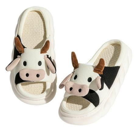 Drecage Little Kids Cow Linen Slippers Comfortable Four Seasons Slides Slippers Bedroom House Shoes for Boys Girls
Drecage Little Kids Cow Linen Slippers Comfortable Four Seasons Slides Slippers Bedroom House Shoes for Boys Girls