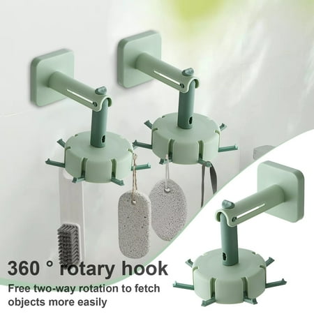 2PCS Wall-mounted Rotatable Hook Creative Multifunctional Kitchen Top-mounted Kitchenware Hook Rack Wall Sticker Hook
2PCS Wall-mounted Rotatable Hook Creative Multifunctional Kitchen Top-mounted Kitchenware Hook Rack Wall Sticker Hook