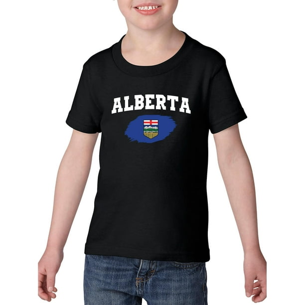 Canada Alberta Heavy Cotton Toddler Kids T-Shirt Tee Clothing